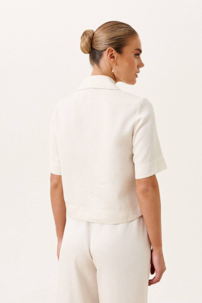 Блуза свободного кроя с ¾ рукавом и брюки с карманами Prestige 1057 молочный - фото 5
