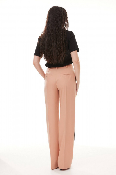 Женский деловой комплект из жакета, брюк и футболки Твой имидж 2095 персик - фото 6
