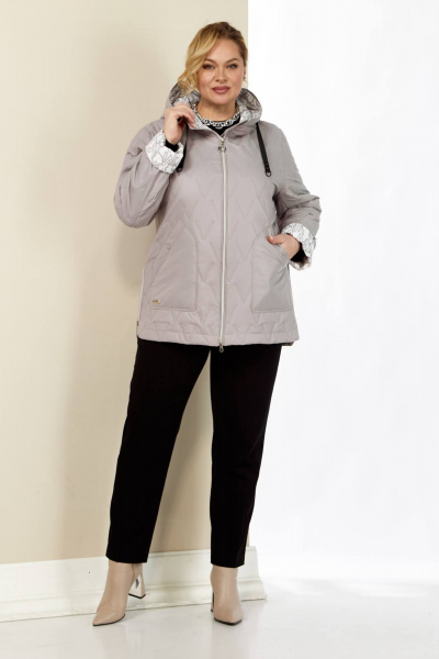 Демисезонная куртка на каждый день розовая Shetti 2183 пудра - фото 9