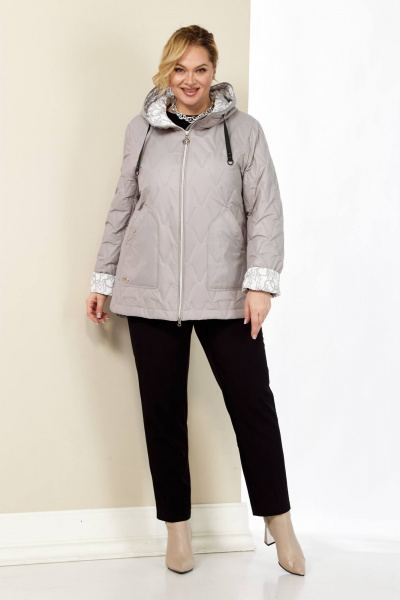 Демисезонная куртка на каждый день розовая Shetti 2183 пудра - фото 8