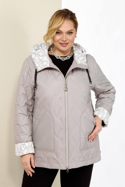 Демисезонная куртка на каждый день розовая Shetti 2183 пудра - фото 4