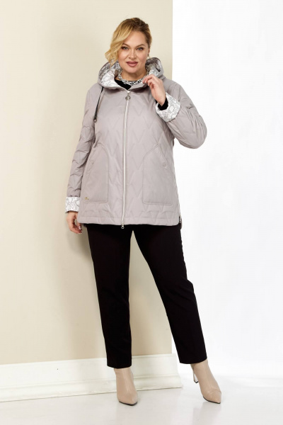 Демисезонная куртка на каждый день розовая Shetti 2183 пудра - фото 3