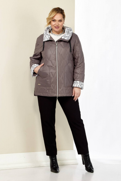 Демисезонная куртка на каждый день бежевый Shetti 2183 какао - фото 9