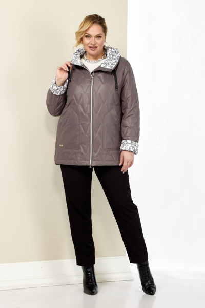 Демисезонная куртка на каждый день бежевый Shetti 2183 какао - фото 8