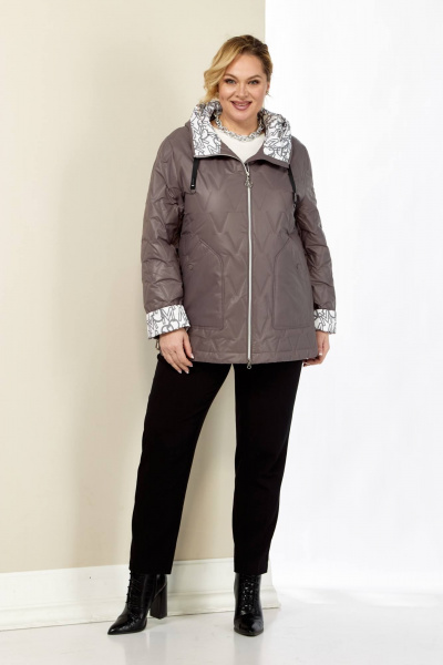 Демисезонная куртка на каждый день бежевый Shetti 2183 какао - фото 6