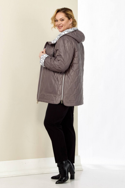 Демисезонная куртка на каждый день бежевый Shetti 2183 какао - фото 3