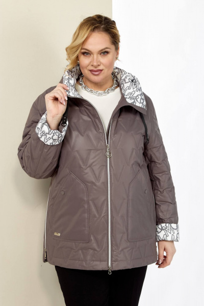 Демисезонная куртка на каждый день бежевый Shetti 2183 какао - фото 2