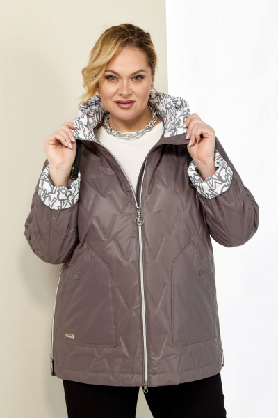 Демисезонная куртка на каждый день бежевый Shetti 2183 какао - фото 1