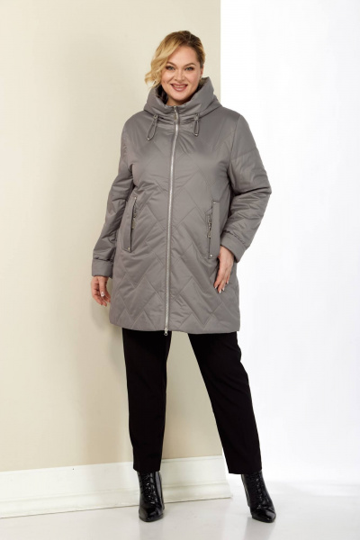 Демисезонная женская куртка с капюшоном из плащёвой ткани Shetti 2186 капучино - фото 8