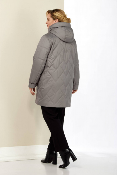 Демисезонная женская куртка с капюшоном из плащёвой ткани Shetti 2186 капучино - фото 7