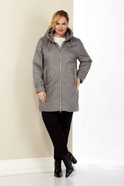 Демисезонная женская куртка с капюшоном из плащёвой ткани Shetti 2186 капучино - фото 4