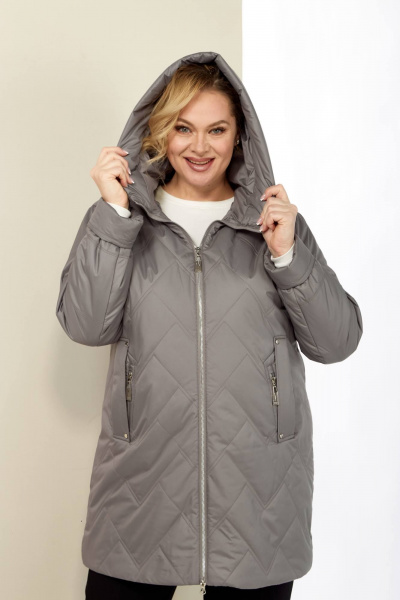 Демисезонная женская куртка с капюшоном из плащёвой ткани Shetti 2186 капучино - фото 3