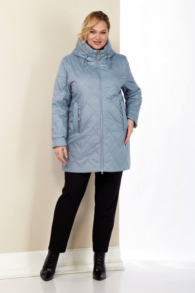 Демисезонная женская куртка с капюшоном из текстиля Shetti 2186 ментол - фото 8
