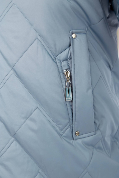 Демисезонная женская куртка с капюшоном из текстиля Shetti 2186 ментол - фото 7