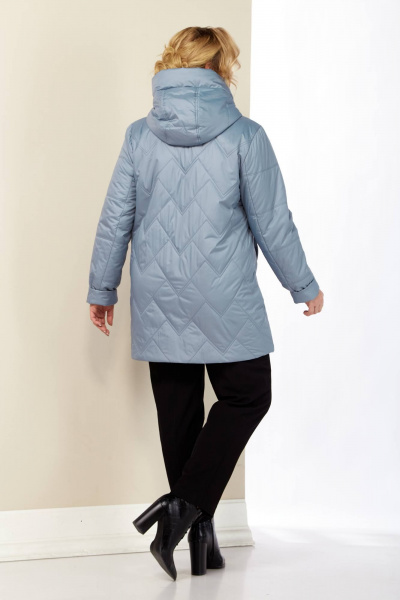 Демисезонная женская куртка с капюшоном из текстиля Shetti 2186 ментол - фото 6
