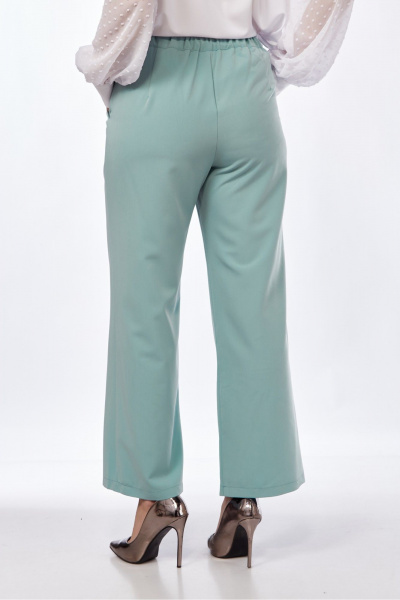 Демисезонные брюки из костюмной ткани со стрелками Abbi 2028 бирюзовый - фото 13