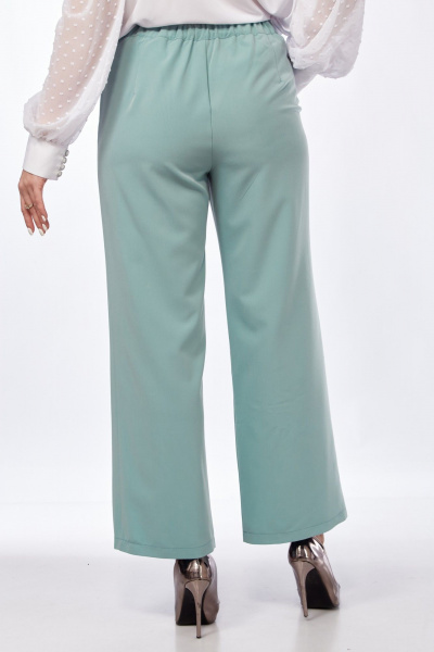 Демисезонные брюки из костюмной ткани со стрелками Abbi 2028 бирюзовый - фото 4