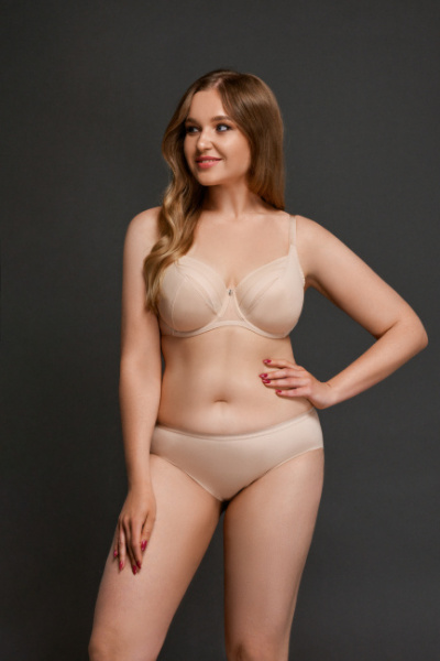 Бюстгальтер с тройным диагональным членением из хлопка Milavitsa 107691 пастель - фото 1