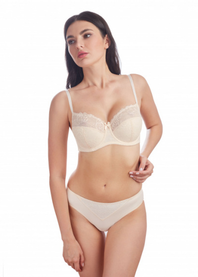 Бюстгальтер балконет бандо для полных форм Milavitsa 116182 лесной орех/ нюд - фото 2