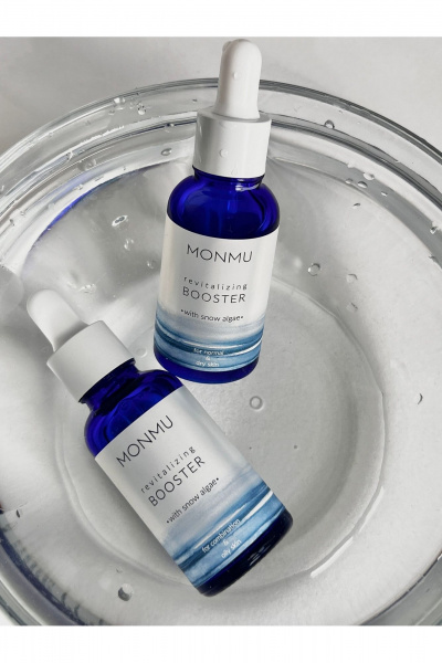 Ревитализирующий бустер для жирной и комбинированной кожи MONMU SNOW ALGAE Revitalizing BOOSTER for combination/oily skin, 30g - фото 3
