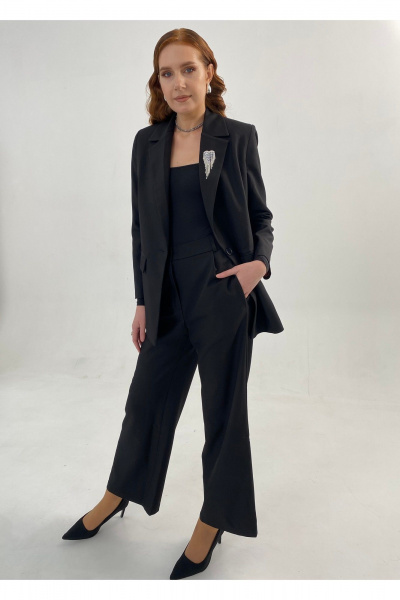 Брюки прямые деловые из текстиля с карманами и застежкой i3i Fashion 702 - фото 4