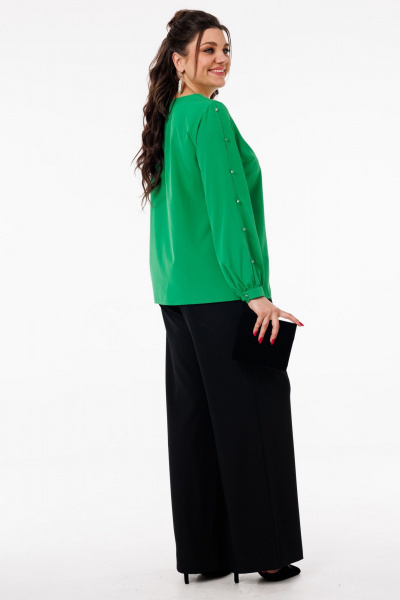 Блуза Anelli 1377 ирландский_зеленый - фото 6