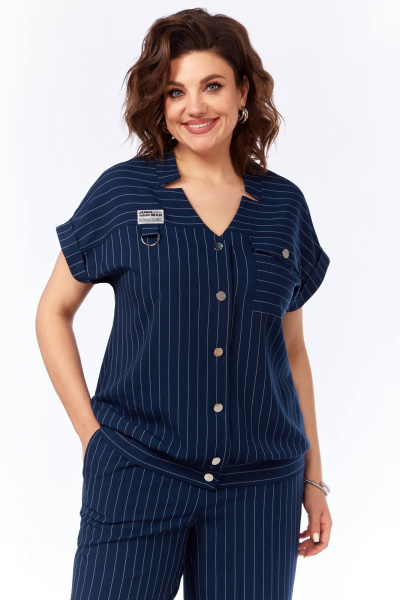 Блуза, брюки Matini 1.1688 синий - фото 4