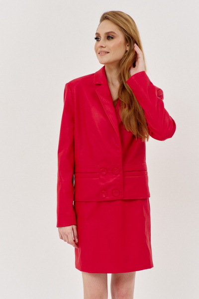 Жакет, юбка FLAIM 1157 красный - фото 2