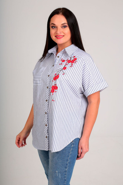 Блуза Таир-Гранд 62308 серый - фото 1