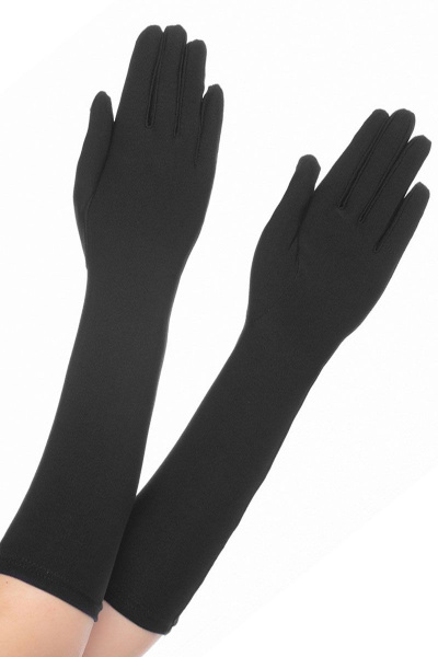 Демисезонные перчатки из трикотажа на каждый день ACCENT 1136т черный - фото 1