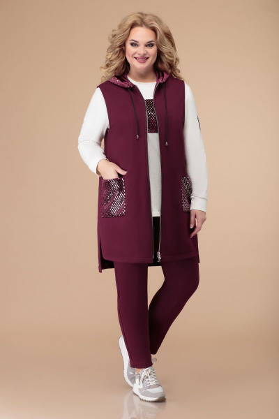 Брюки, жилет, туника Svetlana-Style 1492 бордо - фото 1
