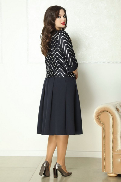 Свободная женская блуза с вырезом капля и шифоновым шарфом Solomeya Lux 771 - фото 2