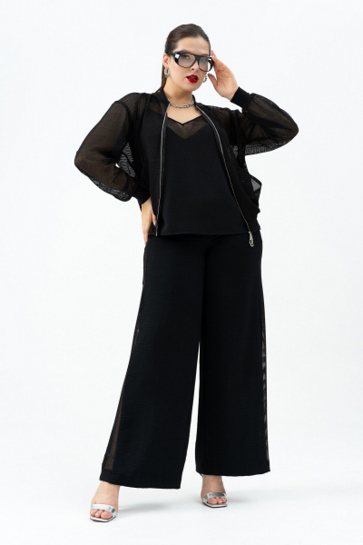 Брюки, бомбер, топ Andina 3006 черный - фото 14
