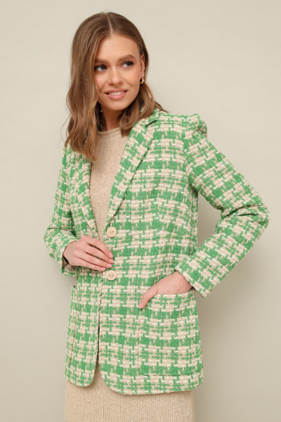 Деловой жакет прямого силуэта из текстиля PUR PUR 11-118/9 - фото 4