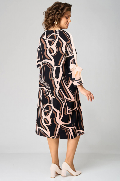 Платье Мишель стиль 1249 черно-бежевый - фото 6