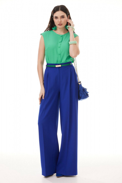 Блуза, брюки, жакет Твой имидж 2106 ультрамарин - фото 6