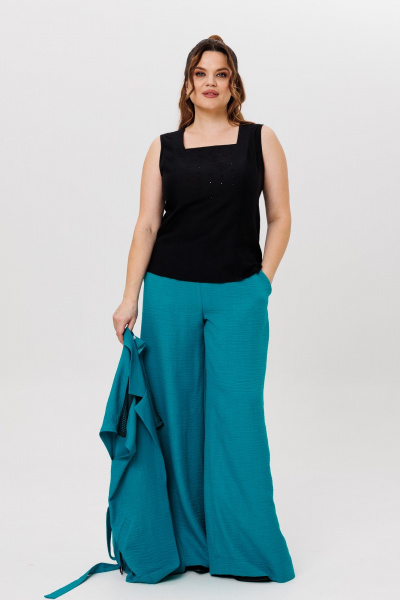 Брюки, жилет, топ Michel chic 1408 бирюзовый - фото 7