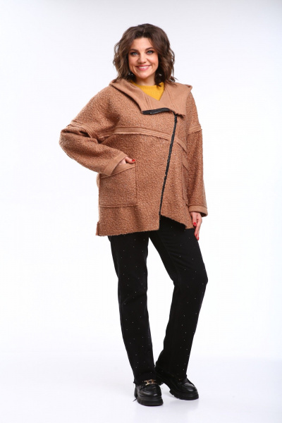 Полупальто Michel chic 360/1 кэмел - фото 7