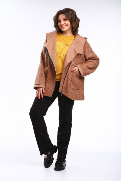 Полупальто Michel chic 360/1 кэмел - фото 6