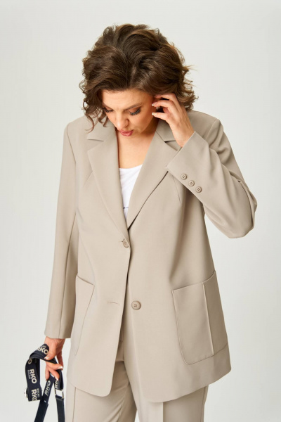 Брюки, жакет Karina deLux M-1273 бежевый - фото 6