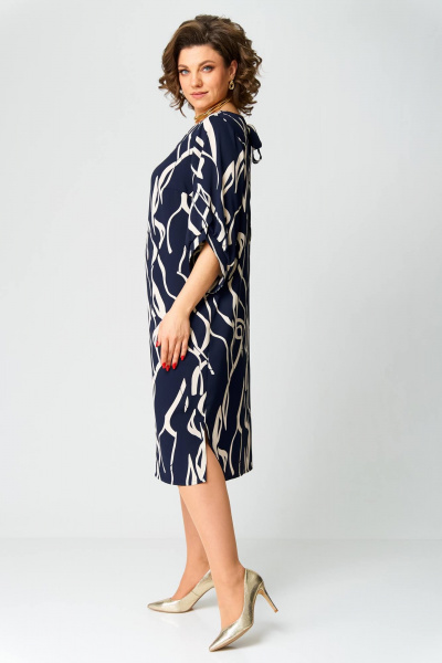 Платье Runella 1628 синий+беж - фото 6