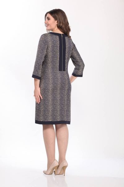 Платье прямое из трикотажа с прорезными карманами Lady Style Classic 1427/5 - фото 2