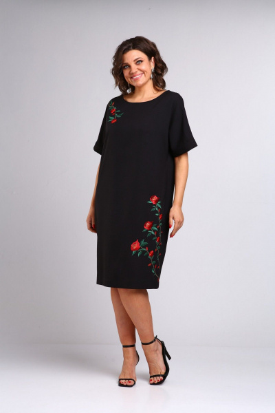 Платье LadisLine 1554 черный - фото 2