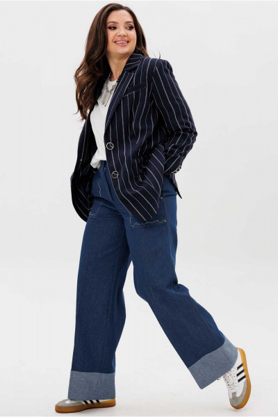 Брюки Mislana 1049 синий_джинс - фото 8