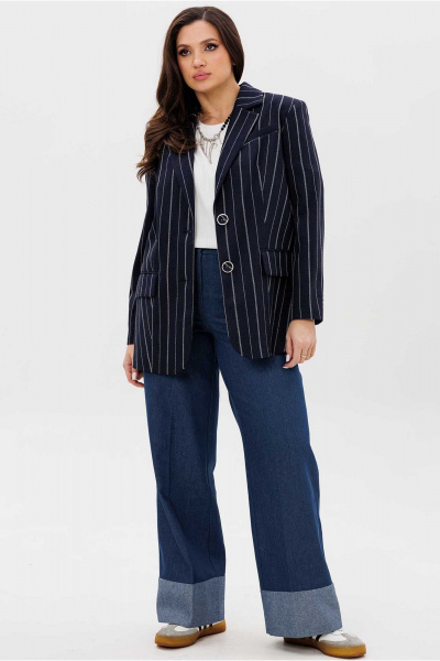 Брюки Mislana 1049 синий_джинс - фото 7