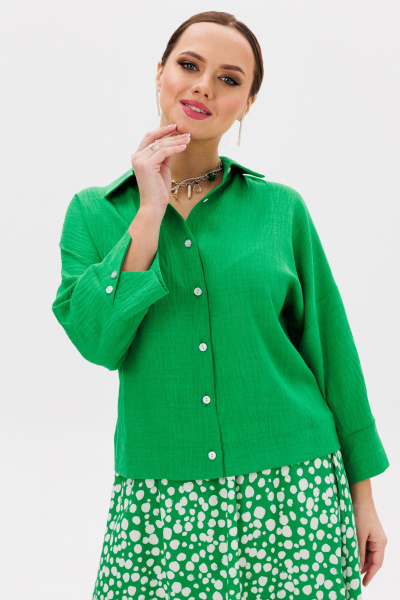 Блуза, юбка Anastasia 1198 зеленый/принт - фото 8