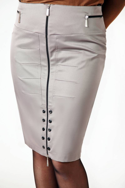 Серая юбка-карандаш из вискозы на подкладке Klever 392 серый - фото 1