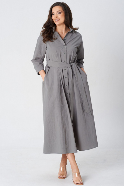Платье LeNata 16495 серый - фото 7
