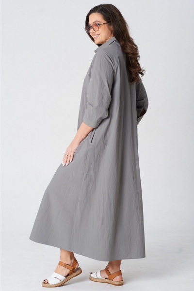 Платье LeNata 16495 серый - фото 3