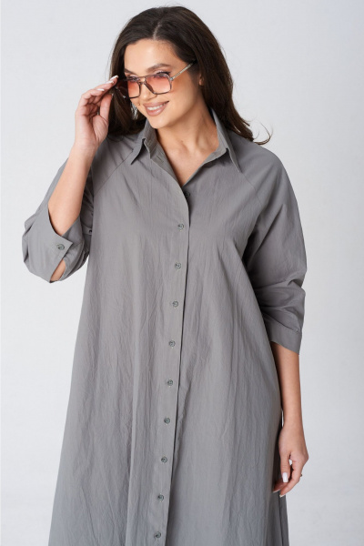 Платье LeNata 16495 серый - фото 6